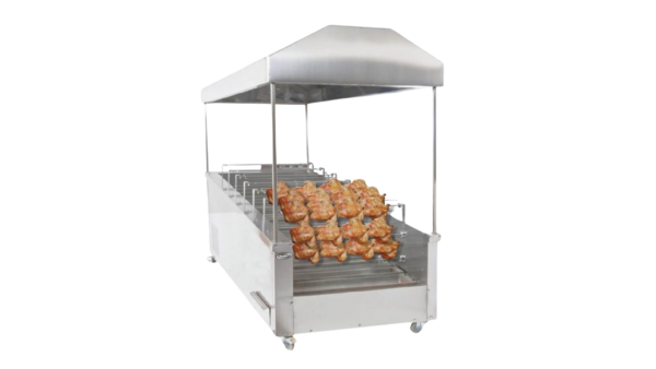 YATAY KÖMÜRLÜ PİLİÇ ÇEVİRME TEZGAHI
