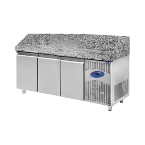 Endüstriyel 615 Lt 200x80x108 Cm Üç Kapılı Pizza Hazırlık Buzdolabı