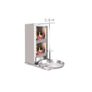 Meşale Inox Kömürlü 2 Radyanlı Döner Ocağı