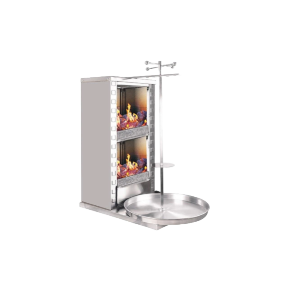 Meşale Inox Kömürlü 2 Radyanlı Döner Ocağı