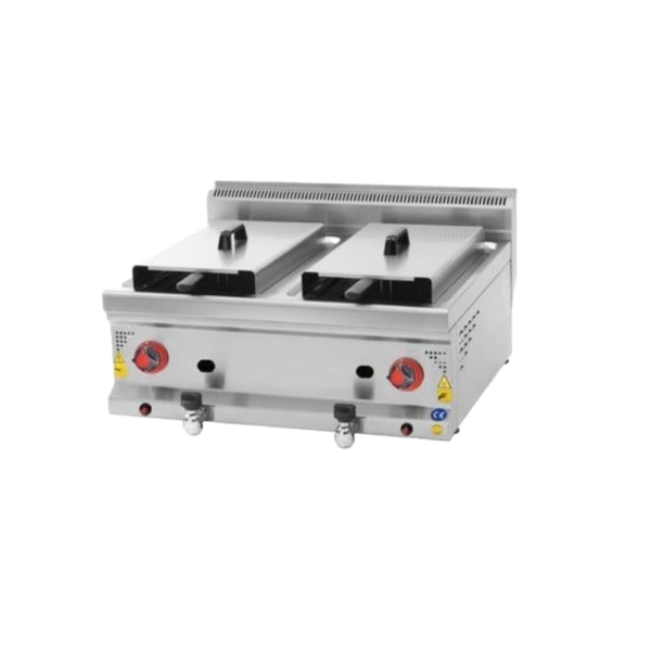 CSA inox Karacasan Endüstriyel 8+8 lt 600 Seri Set Üstü LPG Tüplü Fritöz