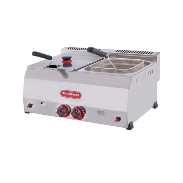 Işıkgaz Silverinox Endüstriyel Çiftli 8+8 Litre Doğalgazlı Fritöz SLVR-2705