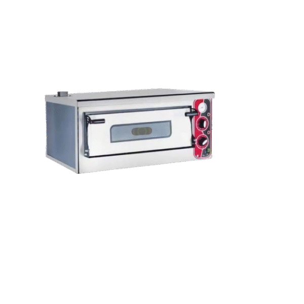 CSA İnox Karacasan Endüstriyel Elektrikli Tek Katlı 4 Pizza'lık Pizza Fırını