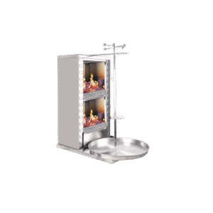 Meşale Inox Kömürlü 2 Radyanlı Döner Ocağı